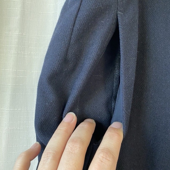 Ann Taylor Dress Pants Womens 14 Blue Wool Blend Wide Leg Trouser - Picture 5 of 14